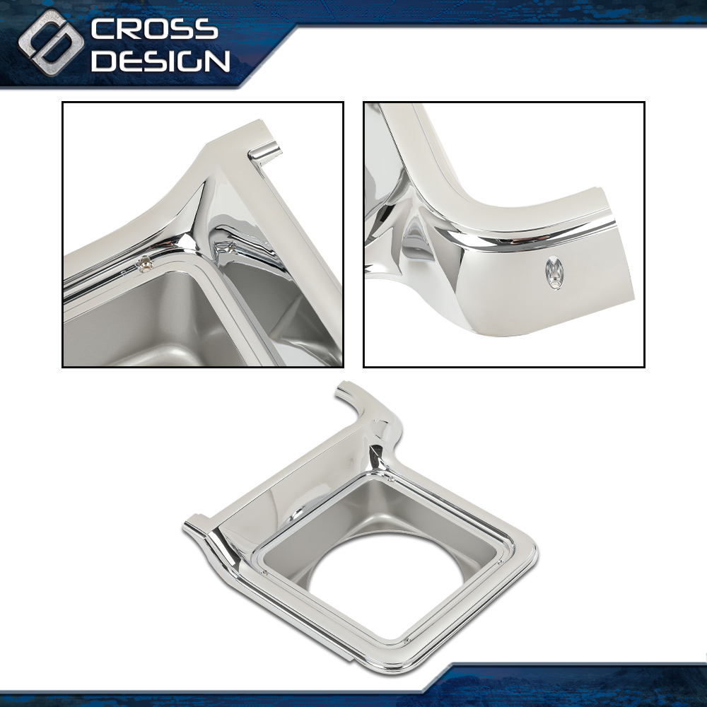 Headlight Trim Bezel Chrome Silver Driver Passenger Fit For