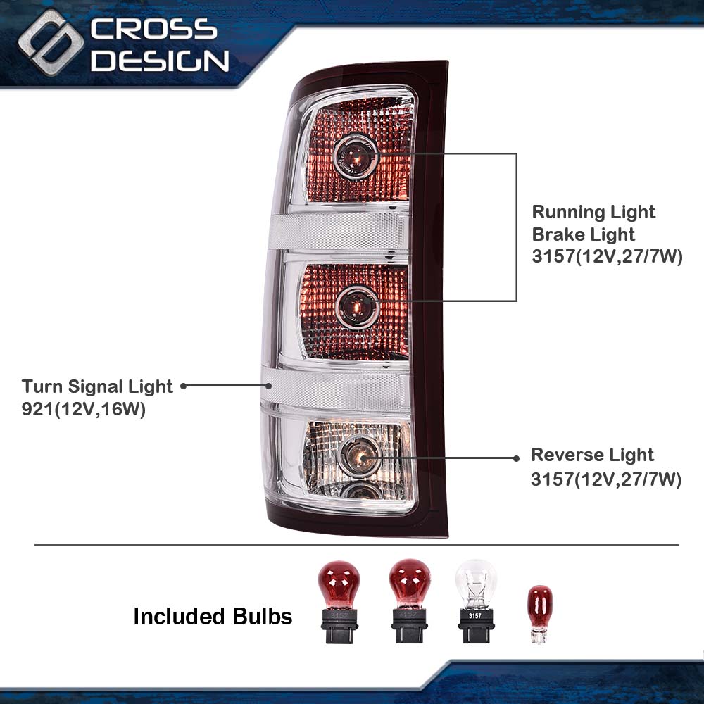 Fit For 07-13 GMC Sierra 1500 2500 3500HD Rear Tail Light Brake Lamp Left Side - Foto 10